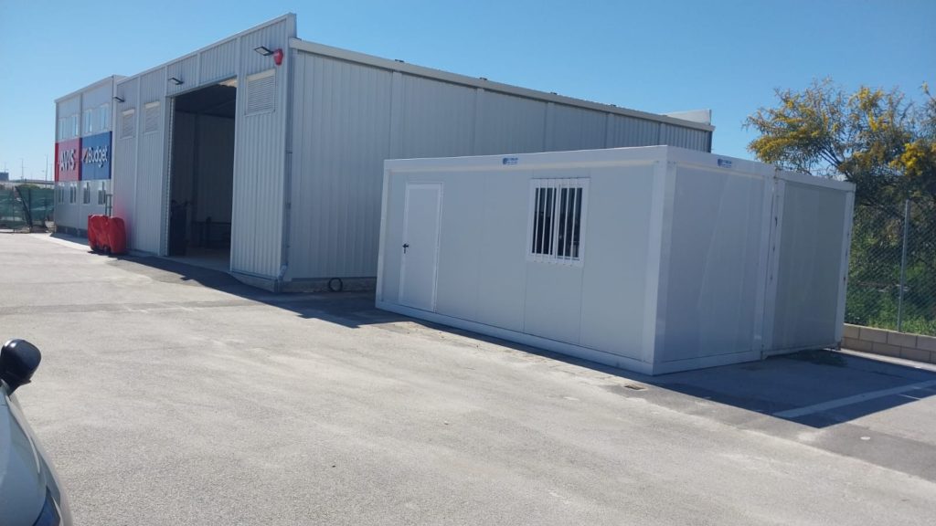 caseta de obra aeropuerto